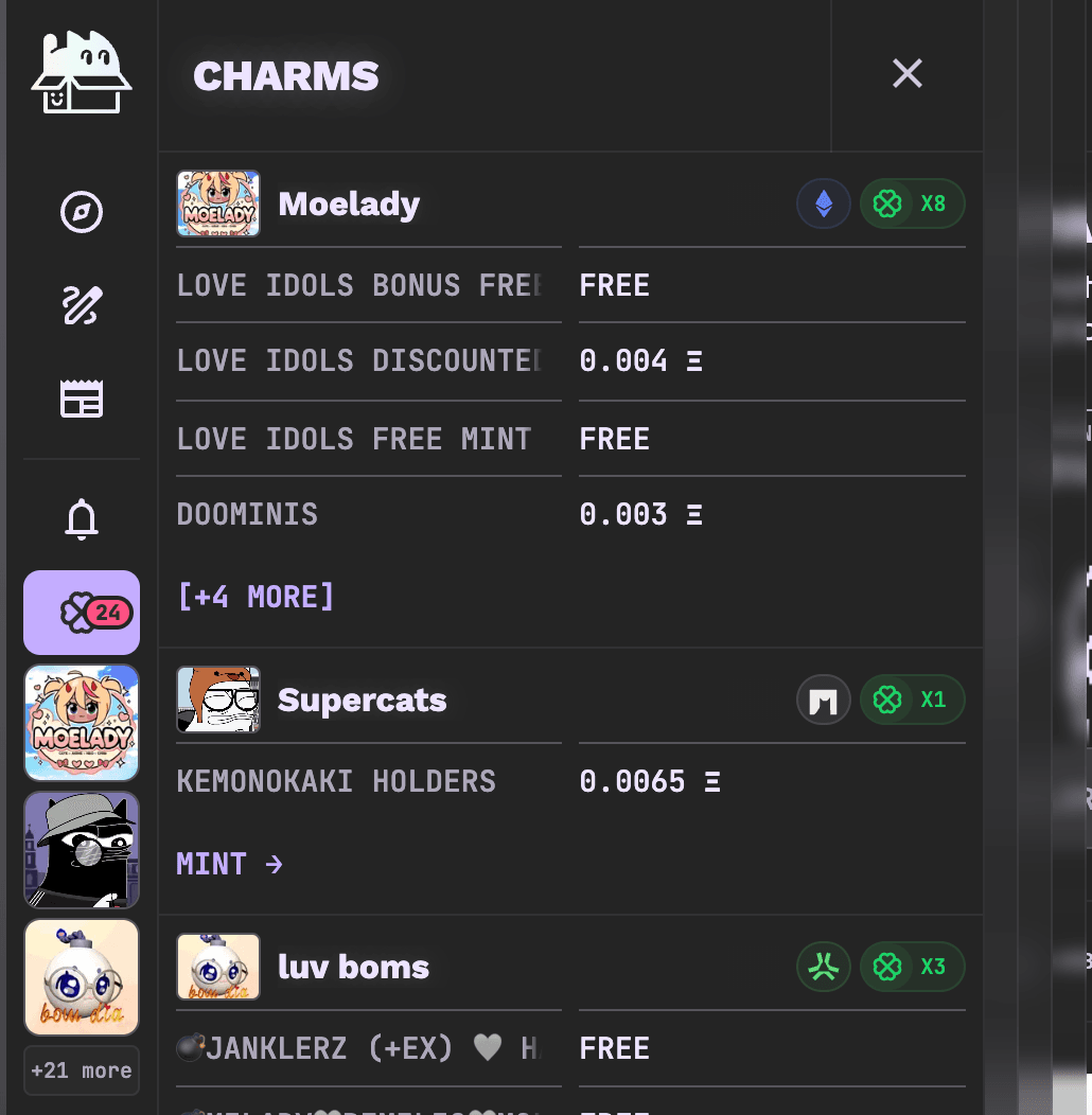 Check your charms