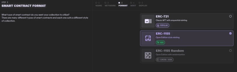 Choose contract type