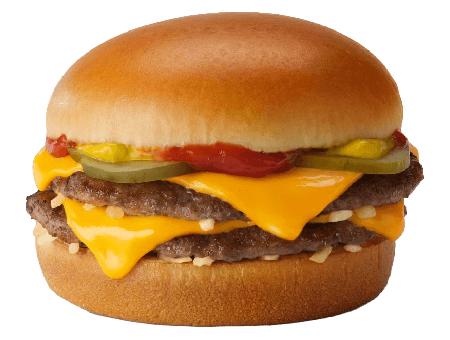 The humble McDonald's double
cheeseburger