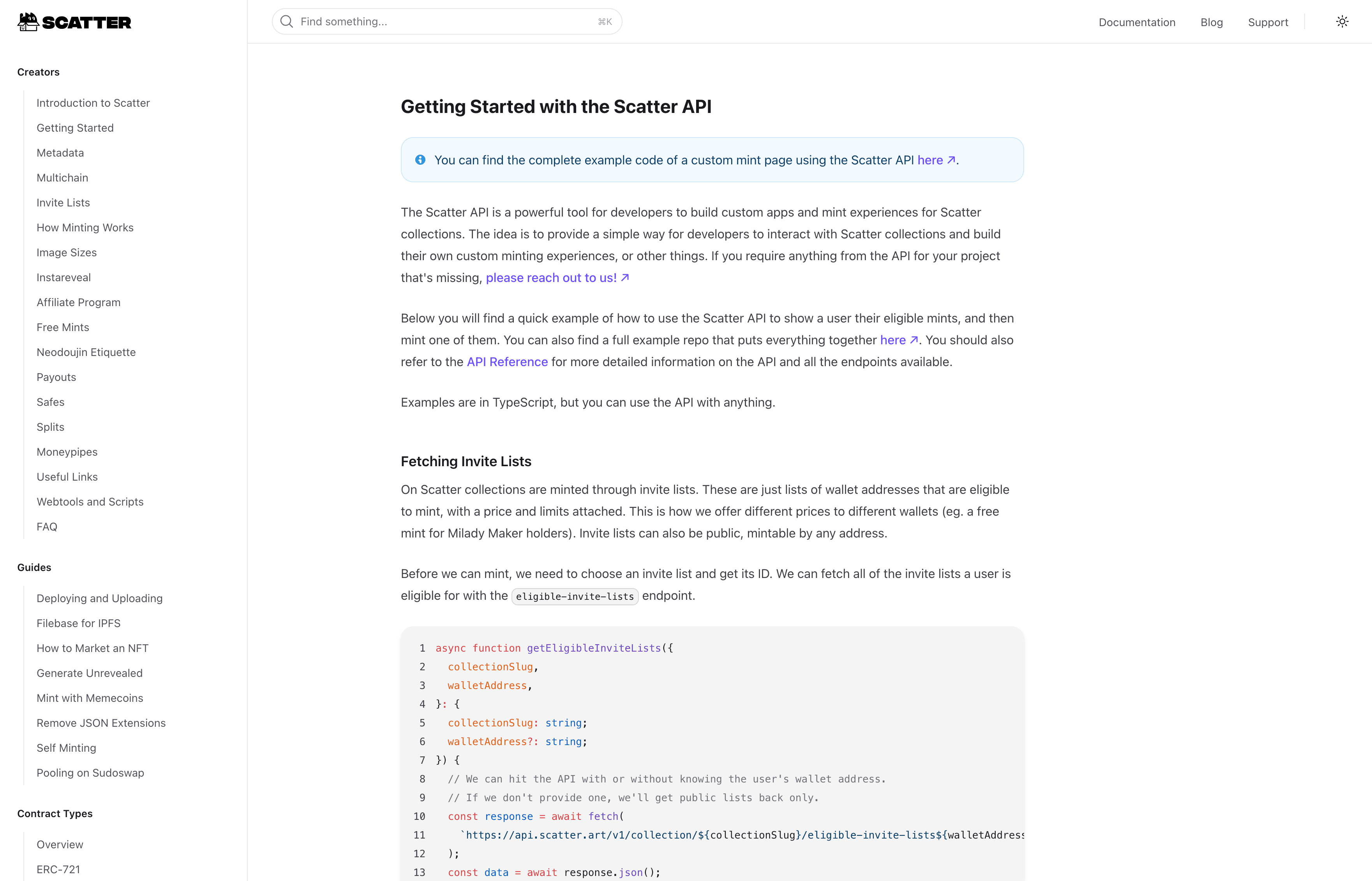 Scatter API Docs