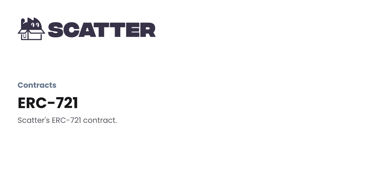 ERC-721 - Scatter Docs